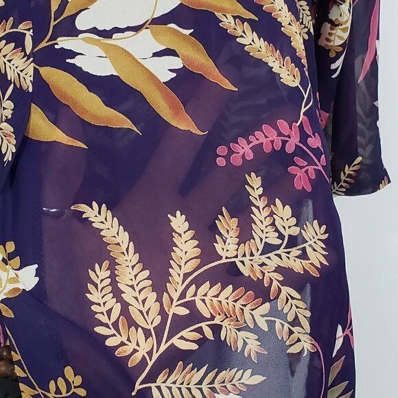 Lane Bryant  Designs & Co  Purple & Pink Blouse  Plus Size 18/20 - Picture 4 of 4